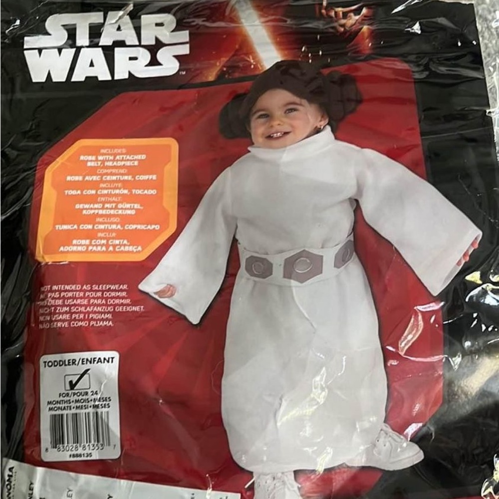Princess Leia Costume Star Wars Size 24mo